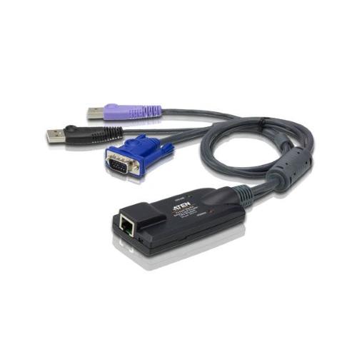 ATEN USB - VGA TO CAT5E/6 KVM ADAPTER CABLE (CPU MODULE), WITH SMART CARD READER & VIRTUAL MEDIA SU