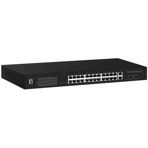 LEVEL ONE 28-PORT WEB SMART GIGABIT POE