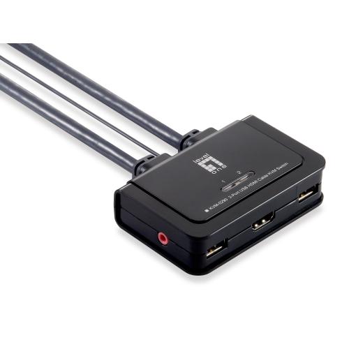 LEVEL ONE KVM SWITCH 2PORT USB HDMI CABLE