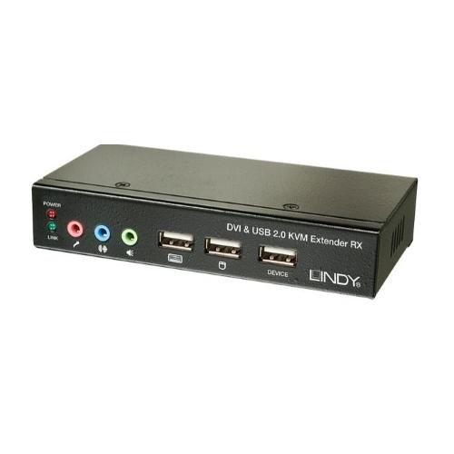 LINDY EXTENDER KVM CAT.6 DVI USB AUDIO