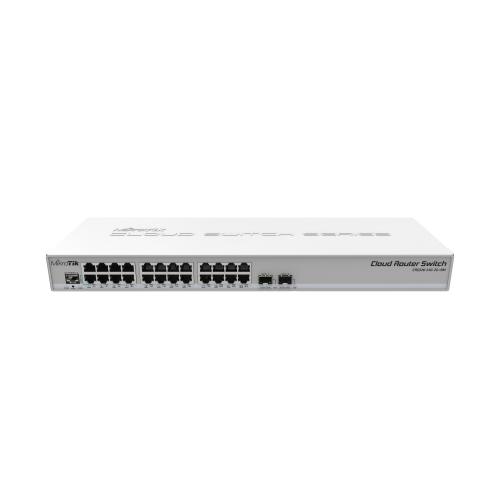 MIKROTIK, CLOUD ROUTER SWITCH 326, 24G, 2S+RM WITH ROUTEROS L5, 1U RACKMOUNT ENCLOSURE