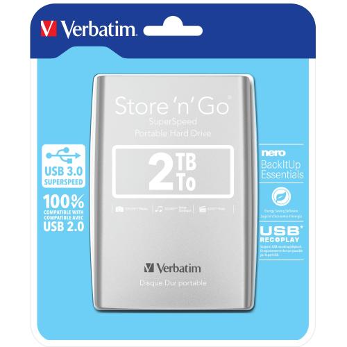VERBATIM HARD DISK EST.USB 3.0-2 TB-2.5 SLIM
