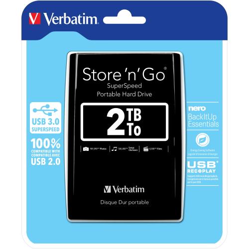 VERBATIM HARD DISK EST.USB 3.0-2 TB-2.5 SLIM