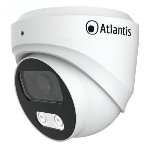 VIDEOCAMERA ATLANTIS ULTRAPLEX A11-U827S-DP IP POE DOME 8MPX 3840X2160 25FPSH.264/265 1/2.8"CMOS 2XIR ARRAY LED 10M