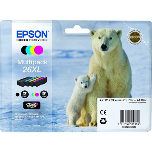 EPSON Â£MULTIPACK 26XL 4PZ ORSO POLARE