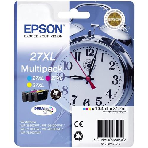 EPSON MULTIPACK SVEGLIA 27XL 3CART COLORI